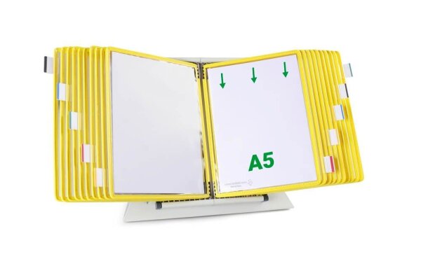 tarifold Sichttafelsystem 435204 DIN A5 gelb mit 20 St. Sichttafeln, 1 St.