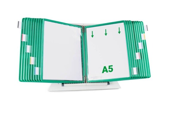 tarifold Sichttafelsystem 435205 DIN A5 grün mit 20 St. Sichttafeln, 1 St.