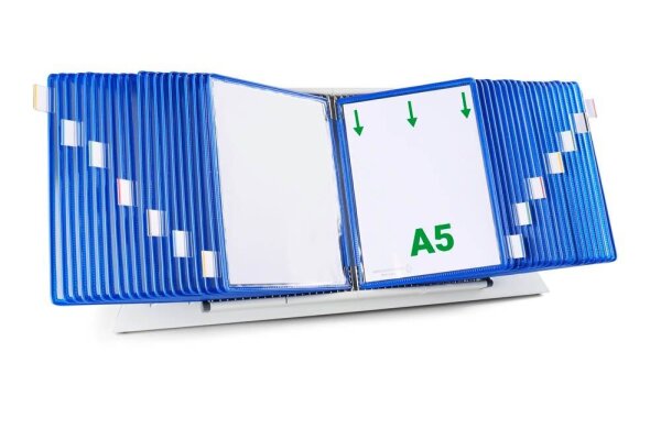 tarifold Sichttafelsystem 435401 DIN A5 blau mit 40 St. Sichttafeln, 1 St.