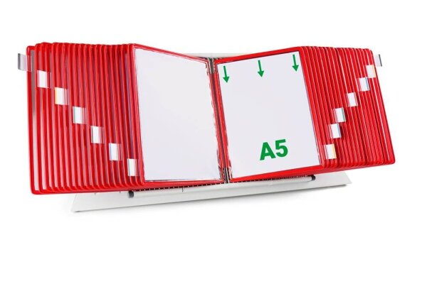 tarifold Sichttafelsystem 435403 DIN A5 rot mit 40 St. Sichttafeln, 1 St.