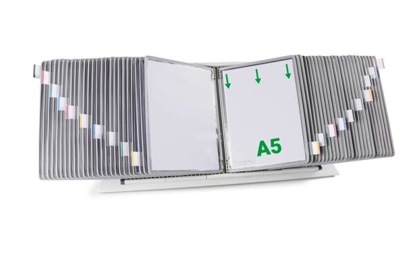 tarifold Sichttafelsystem 435500 DIN A5 grau mit 50 St. Sichttafeln, 1 St.