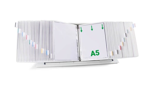 tarifold Sichttafelsystem 435502 DIN A5 weiß mit 50 St. Sichttafeln, 1 St.