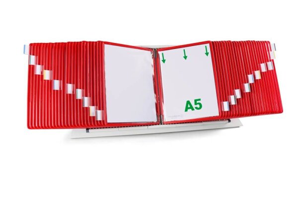 tarifold Sichttafelsystem 435503 DIN A5 rot mit 50 St. Sichttafeln, 1 St.