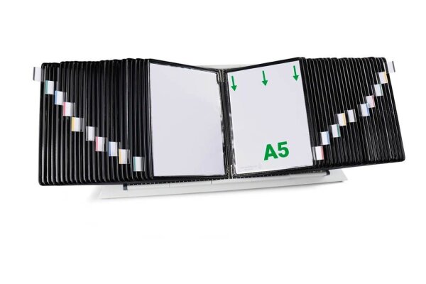 tarifold Sichttafelsystem 435507 DIN A5 schwarz mit 50 St. Sichttafeln, 1 St.