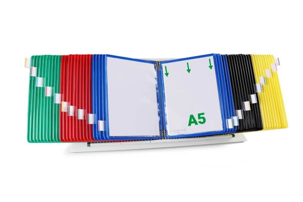 tarifold Sichttafelsystem 435509 DIN A5 farbsortiert mit 50 St. Sichttafeln, 1 St.