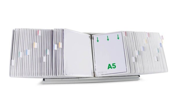 tarifold Sichttafelsystem 435602 DIN A5 weiß mit 60 St. Sichttafeln, 1 St.