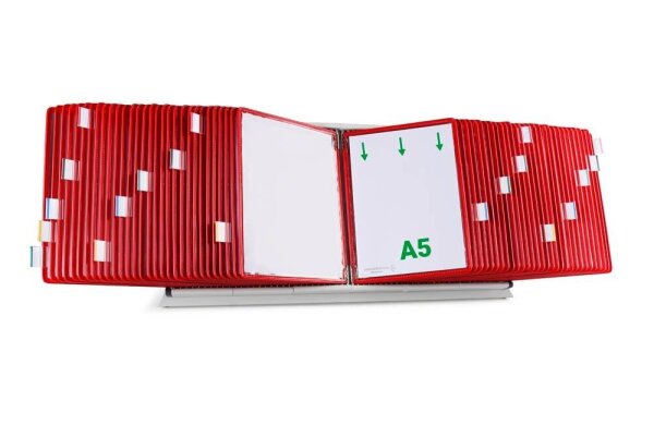 tarifold Sichttafelsystem 435603 DIN A5 rot mit 60 St. Sichttafeln, 1 St.