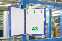 tarifold Wand-Sichttafelsystem 413101 DIN A3 blau mit 10...