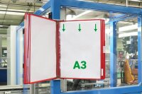 tarifold Wand-Sichttafelsystem 413103 DIN A3 rot mit 10...