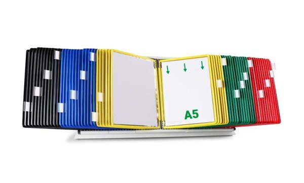 tarifold Sichttafelsystem 435609 DIN A5 farbsortiert mit 60 St. Sichttafeln, 1 St.