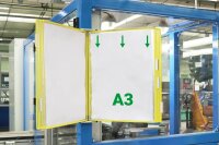 tarifold Wand-Sichttafelsystem 413104 DIN A3 gelb mit 10...