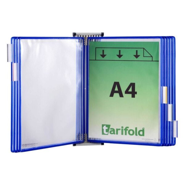 tarifold Wand-Sichttafelsystem 414101 DIN A4 blau mit 10 St. Sichttafeln, 1 St.