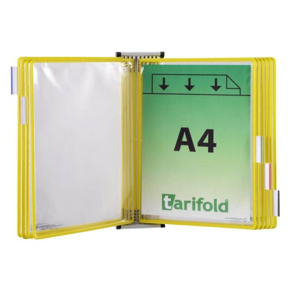 tarifold Wand-Sichttafelsystem 414104 DIN A4 gelb mit 10 St. Sichttafeln, 1 St.