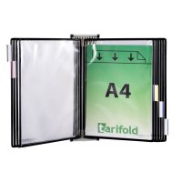 tarifold Wand-Sichttafelsystem 414107 DIN A4 schwarz mit...