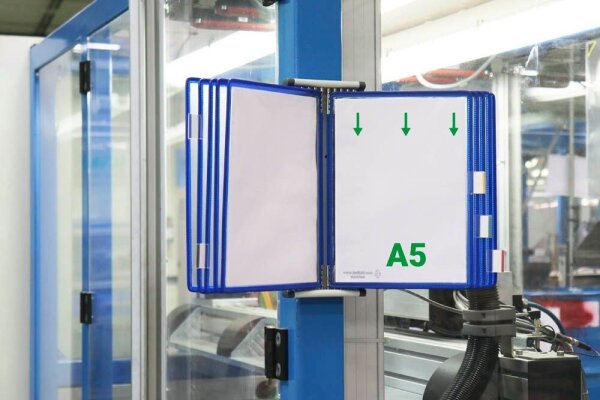 tarifold Wand-Sichttafelsystem 415101 DIN A5 blau mit 10 St. Sichttafeln, 1 St.