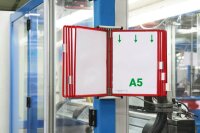 tarifold Wand-Sichttafelsystem 415103 DIN A5 rot mit 10...