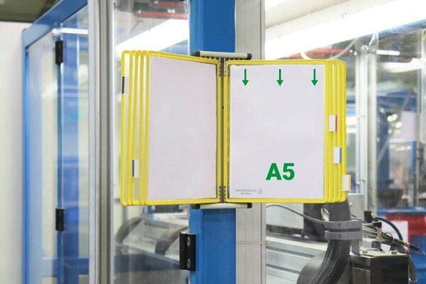 tarifold Wand-Sichttafelsystem 415104 DIN A5 gelb mit 10 St. Sichttafeln, 1 St.