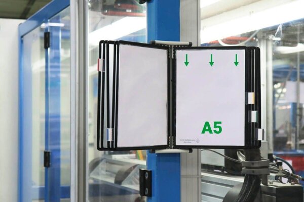 tarifold Wand-Sichttafelsystem 415107 DIN A5 schwarz mit 10 St. Sichttafeln, 1 St.
