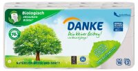 DANKE Toilettenpapier 3-lagig Recyclingpapier, 16 Rollen