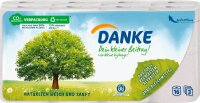 DANKE Toilettenpapier 3-lagig Recyclingpapier, 16 Rollen