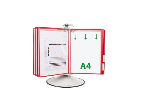 tarifold Sichttafelsystem 444503 DIN A4 rot mit 50 St. Sichttafeln, 1 St.