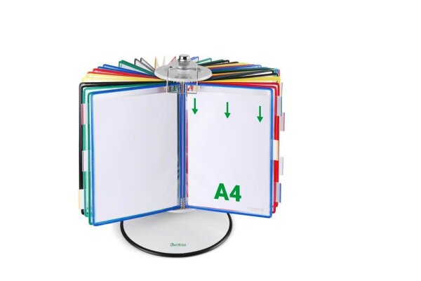 tarifold Sichttafelsystem 444509 DIN A4 farbsortiert mit 50 St. Sichttafeln, 1 St.