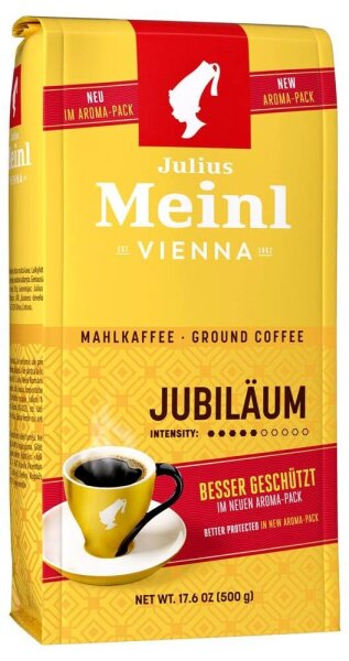 Julius Meinl Vienna Jubiläum Kaffee, gemahlen, Arabica- und Robustabohnen 500 g