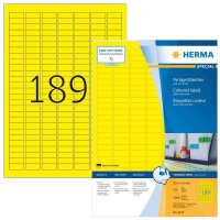 HERMA Etiketten 4237 gelb 25,4 x 10,0 mm, 100 Blatt