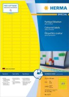HERMA Etiketten 4237 gelb 25,4 x 10,0 mm, 100 Blatt