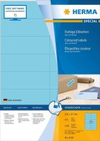 HERMA Etiketten 4258 blau 105,0 x 37,0 mm, 100 Blatt