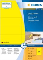 HERMA Etiketten 4555 gelb 105,0 x 42,3 mm, 100 Blatt