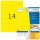 HERMA Etiketten 4555 gelb 105,0 x 42,3 mm, 100 Blatt