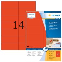 HERMA Etiketten 4557 rot 105,0 x 42,3 mm, 100 Blatt