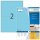 HERMA Etiketten 4568 blau 199,6 x 143,5 mm, 100 Blatt