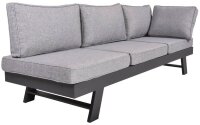 Garden Pleasure Loungegruppe DONNA grau, anthrazit Metall, 13-teilig  ( 305332 )