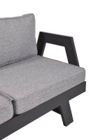 Garden Pleasure Loungegruppe DONNA grau, anthrazit Metall, 13-teilig  ( 305332 )