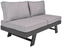 Garden Pleasure Loungegruppe DONNA grau, anthrazit Metall, 13-teilig  ( 305332 )