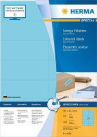 HERMA Etiketten 4558 blau 105,0 x 42,3 mm, 100 Blatt