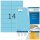 HERMA Etiketten 4558 blau 105,0 x 42,3 mm, 100 Blatt