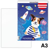 EBERHARD FABER Zeichenblock DIN A3 100 g/qm, 10 Blatt, 1 Block