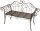 Garden Pleasure Gartenbank SELENE 950387 braun Metall 143,0 cm