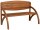 Garden Pleasure Gartenbank HADIA 985188 braun Holz 140,0 cm