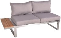 Garden Pleasure Loungegruppe AUREA grau, silber Kunststoff, Metall, 15-teilig