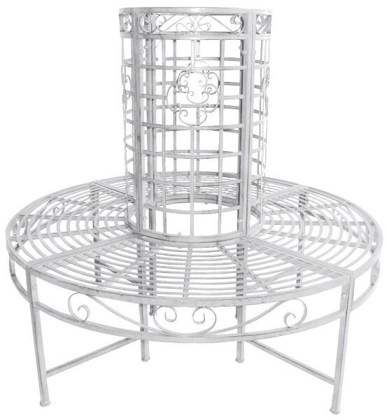 Garden Pleasure Baumbank LARISSA 950528 weiß Metall 121,0 cm