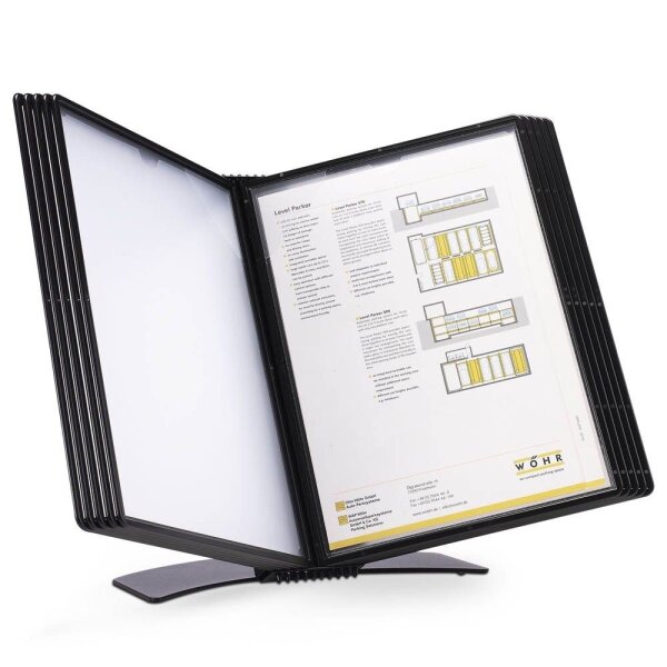 tarifold Sichttafelsystem EASY LOAD 434907 DIN A4 schwarz mit 10 St. Sichttafeln, 1 St.