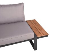 Garden Pleasure Loungegruppe AUREA grau, anthrazit Kunststoff, Metall, 15-teilig