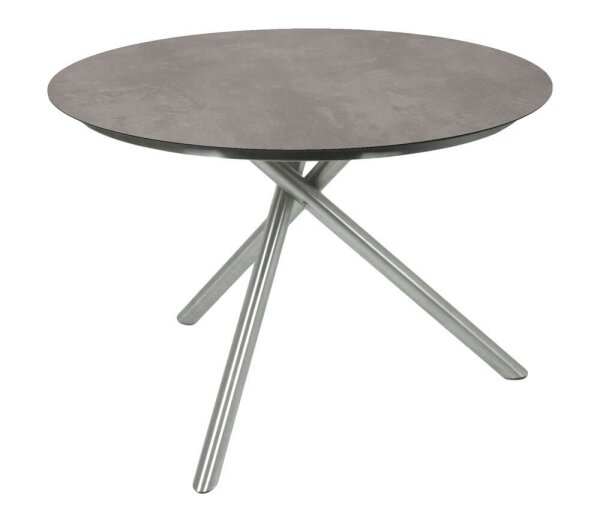 Garden Pleasure Gartentisch SOPHIA grau rund 110,0 x 110,0 x 75,0 cm