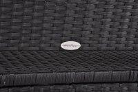 Garden Pleasure Gartenbank FERRARA 970299 schwarz Kunststoff 117,0 cm
