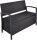 Garden Pleasure Gartenbank FERRARA 970299 schwarz Kunststoff 117,0 cm