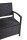Garden Pleasure Gartenbank FERRARA 970299 schwarz Kunststoff 117,0 cm